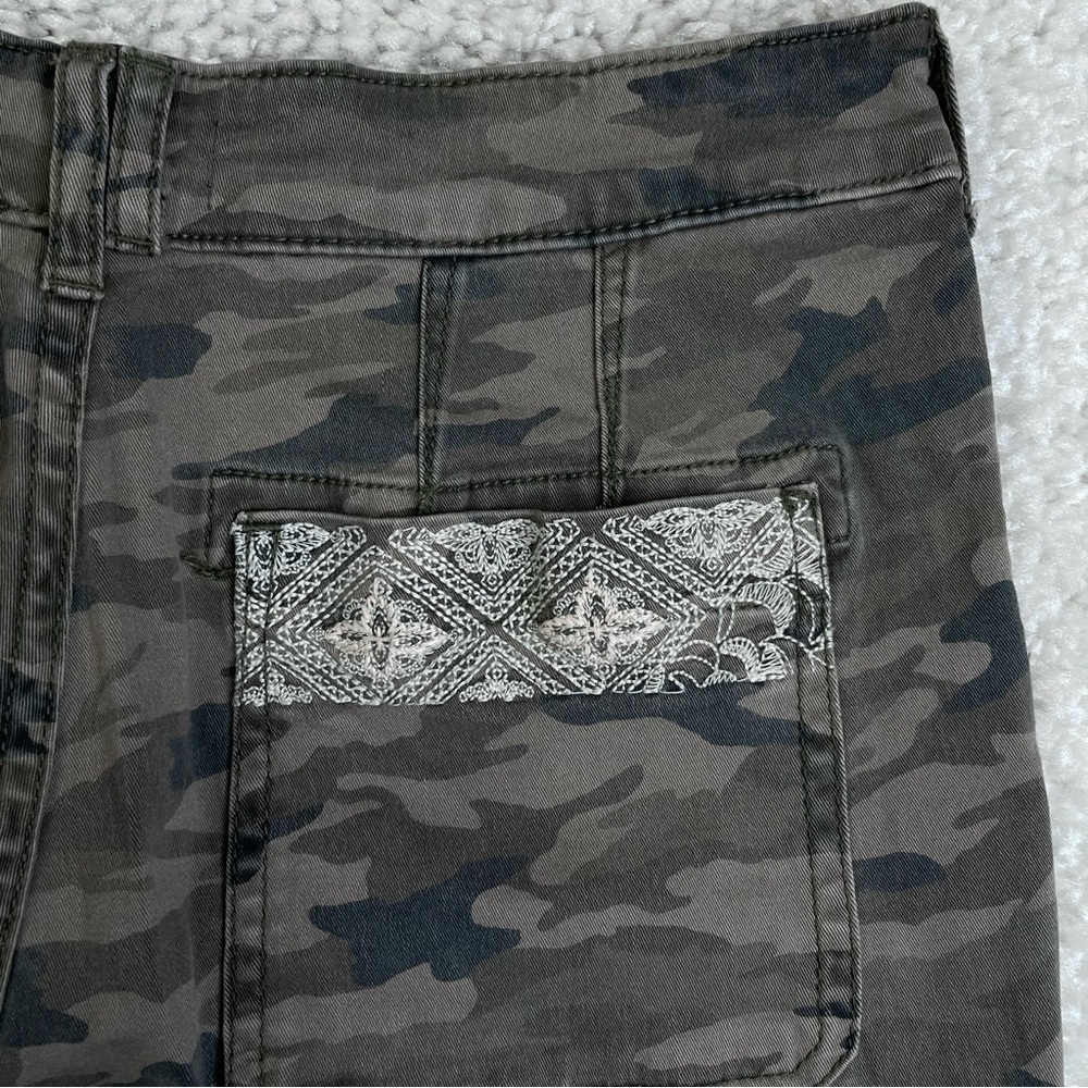 Anthropologie Mavis Pants Camo Utility Lace Feminine Military Sz 27 - Picture 5 of 9